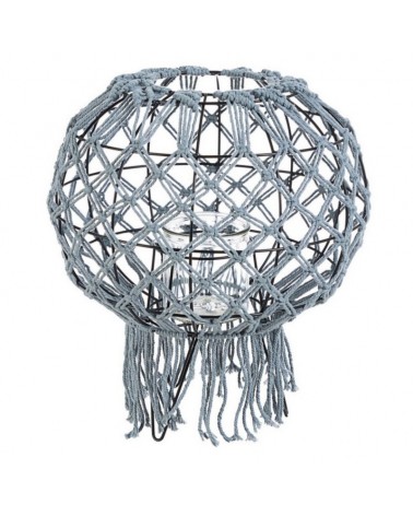 Farol macramé gris h38