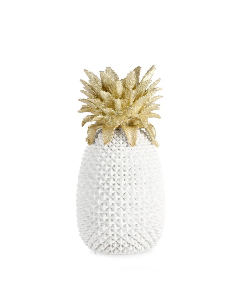 Decoración piña surabaya blanco h49