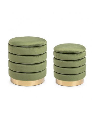 Set2 pouf contenedor darina olive