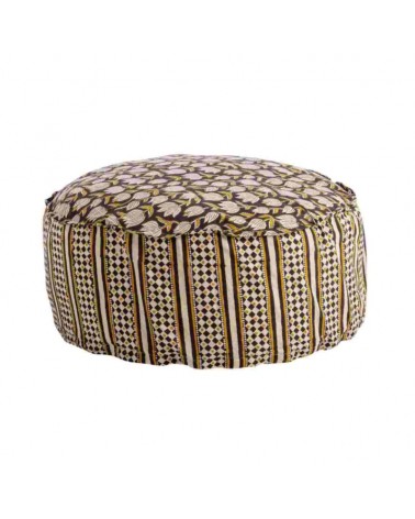 Pouf calais negro c-tulipán-rombo d65x25