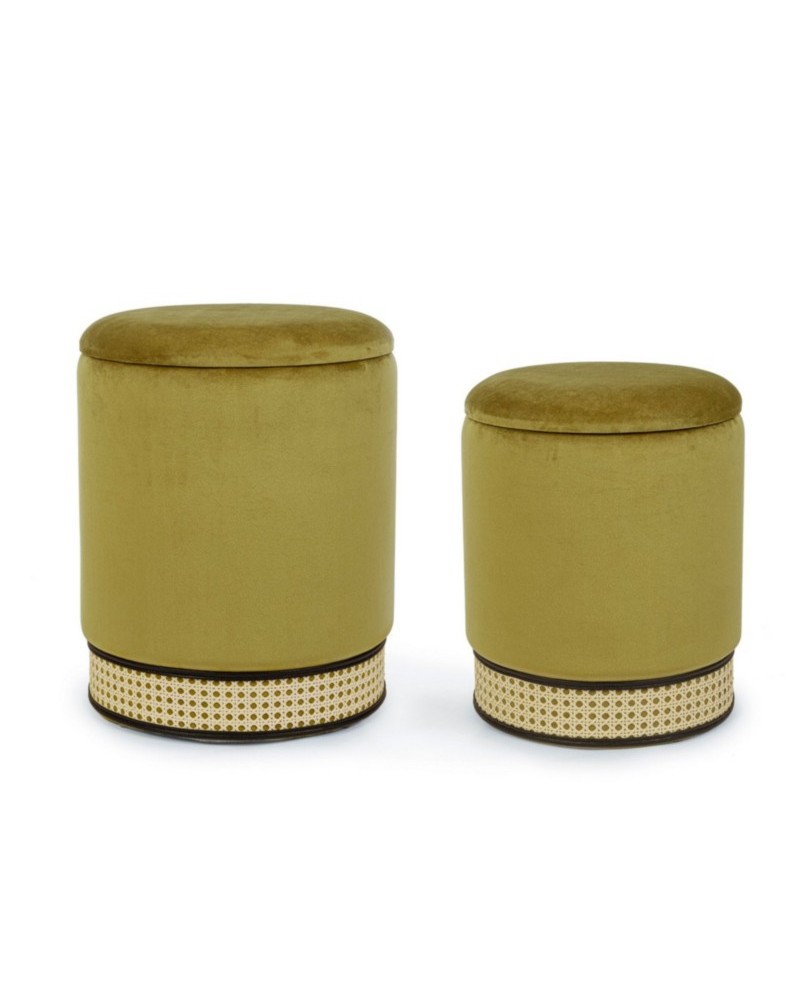 Set2 pouf contenedor milena olive